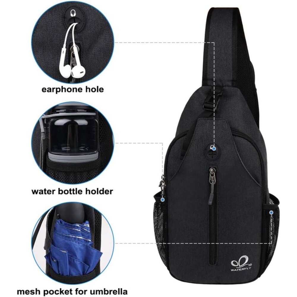 Versatile Black Sling Bag - Ultimate Companion Fo… - image 6